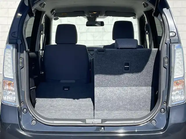 スズキ ワゴンＲ FZ 宮崎県 2015(平27)年 11.3万km ブルーイッシュブラックパール3 アイドリングストップ/プッシュスタート/純正フロアマット/純正LEDヘッドライト/オートライト/エアバックW/パワーステアリング/パワーウィンドウ/スマートキー/盗難防止装置/衝突被害軽減システム/横滑り防止装置/AAC/ABS/シートヒーター/純正アルミホイール（14インチ）