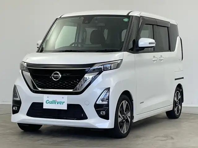 日産 ルークス HWS Gターボ プロパイロットED 新潟県 2020(令2)年 5.8万km ホワイトパール 純正ディーラーオプションメモリナビ（型式：MM320D-L）/・CD/DVD/Bluetooth/フルセグ/USB/全周囲モニター/プロパイロット/衝突被害軽減システム/レーンキープアシスト/インテリジェントクルーズコントロール/純正フロントドライブレコーダー/社外ビルトインETC/両側パワースライドドア/純正LEDヘッドライト/オートライト/フォグランプ/純正フロアマット/純正15インチAW夏タイヤ/ABS/横滑り防止機能/盗難防止装置/スペアキー
