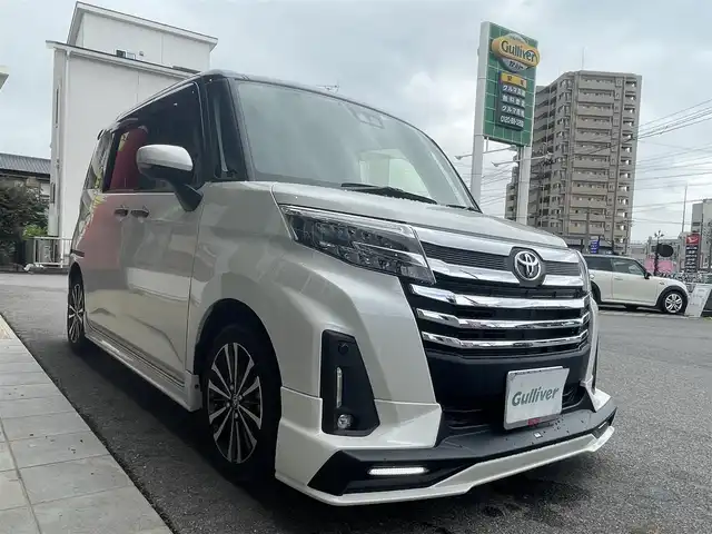 トヨタ ルーミー カスタムG－T 愛知県 2022(令4)年 1.1万km ブラックマイカメタリック/パールホワイト2トーン AIS検査実施済　評価点5点/ワンオーナー　/スポイラー（FSR) /両側パワースライドドア　/ディスプレイオーディオ　/Androidauto /AppleCarPlay /バックカメラ　/シートヒーター　/LEDヘッド　/ステアリングスイッチ　/レーダークルーズコントロール　/説明書　/保証書　/スペアキー