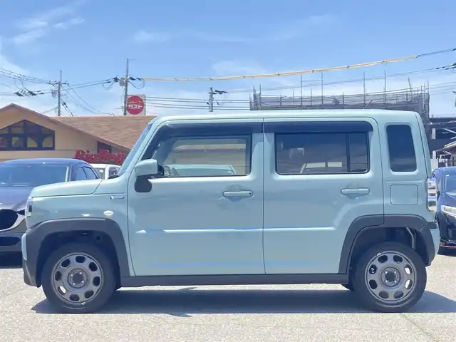 スズキ ハスラー HYBRID G 兵庫県 2021(令3)年 2.1万km オフブルーM ワンオーナー/保証書/取扱説明書/社外SDナビ/フルセグ/純正アルミホイール/純正フロアマット/ETC/ドライブレコーダー/エンジンスタートボタン/スマートキー/シートヒーター/電動格納ミラー/ドアバイザー/ステアリングスイッチ/デュアルブレーキサポート/誤発進抑制/車線はみだし抑制