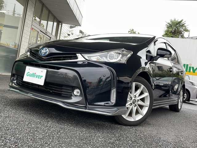 トヨタ プリウス α S ツーリングセレクション 東京都 2016(平28)年 5.6万km アティチュードブラックマイカ Bi-Beam　LEDヘッドランプ/LEDテール＆ストップランプ/オーディオレス（6スピーカー・カバーレス）/オートエアコン（ワンダイヤルエアコンディショナー）/ドライブレコーダー（DC-DR510）/オートライト/オートハイビーム/モデリスタエアロ/純正ナビ（NSZA-X64T）/ビルトインETC/純正フロアマット/カーテンエアバッグ/衝突軽減システム/レーンアシスト/クルーズコントロール（追従走行あり）/フルセグテレビ/ワンオーナー/バックカメラ