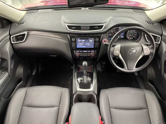 日産 エクストレイル ハイブリッド 20X エマージェンシーブレーキ 岐阜県 2016(平28)年 3.9万km バーニングレッド 純正SDナビ/フルセグ/BT/USB/DVD/アラウンドビューモニター/ビルトインETC/車線逸脱警報/後側方車両検知警報/エマージェンシーブレーキ/踏み間違い衝突防止アシスト/ヒルスタートアシスト/クリアランスソナー/パワーバックドア/前席シートヒーター/純正フロアマット/サイドバイザー/LEDオートライト/プッシュスタート/スマートキー/スペアキー