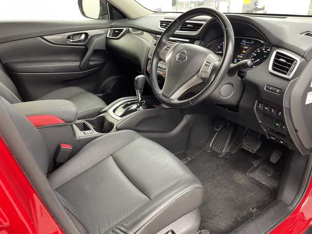 日産 エクストレイル ハイブリッド 20X エマージェンシーブレーキ 岐阜県 2016(平28)年 3.9万km バーニングレッド 純正SDナビ/フルセグ/BT/USB/DVD/アラウンドビューモニター/ビルトインETC/車線逸脱警報/後側方車両検知警報/エマージェンシーブレーキ/踏み間違い衝突防止アシスト/ヒルスタートアシスト/クリアランスソナー/パワーバックドア/前席シートヒーター/純正フロアマット/サイドバイザー/LEDオートライト/プッシュスタート/スマートキー/スペアキー