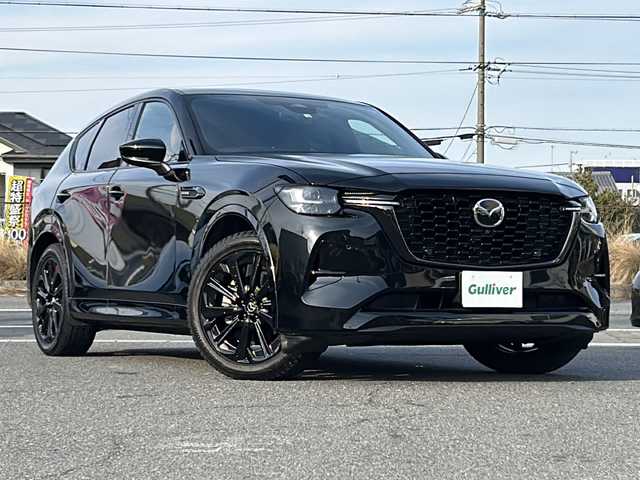 マツダ ＣＸ－６０ XD HV プレミアムスポーツ 三重県 2022(令4)年 2.4万km 黒 ワンオーナー/AutoExe製ストラットタワーバー・フロアクロスバー・車高調/純正12.3インチナビ/Bluetooth/フルセグTV/FM/AM/USB/HDMI/BOSEサウンド/バック/フロント/サイド/全周囲カメラ/i-ACTIVSENSE/シートヒーター/シートベンチレーション/レーダークルーズコントロール/レーンキープアシスト/ブラインドスポットモニター/電動リアゲート/電子パーキング/保証書・取扱説明書/スペアキー