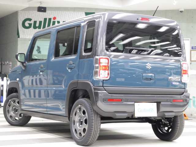 スズキ ハスラー HYBRID G 千葉県 2025(令7)年 0.1万km未満 デニムブルー ガンメタリック 2トーン 【届出済未使用車】/【デニムブルー/ガンメタリック2トーン（D4E）】/LEDヘッドライト/シートヒーター/マルチインフォメーションディスプレイ（カラー）/ステアリングスイッチ/スズキセーフティサポート/・デュアルセンサーブレーキサポート/・後退時ブレーキサポート/・誤発進/後方誤発進抑制機能/・車線逸脱抑制/警報機能/・ふらつき警報機能/・標識認識機能/・アダプティブクルーズコントロール/・先行車発進お知らせ機能/・ハイビームアシスト/プッシュスタート/スマートキー2本/シートヒーター/アイドリングストップ/オートライト/サイドエアバッグ/カーテンエアバッグ/保証書/取扱説明書/