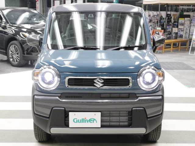 スズキ ハスラー HYBRID G 千葉県 2025(令7)年 0.1万km未満 デニムブルー ガンメタリック 2トーン 【届出済未使用車】/【デニムブルー/ガンメタリック2トーン（D4E）】/LEDヘッドライト/シートヒーター/マルチインフォメーションディスプレイ（カラー）/ステアリングスイッチ/スズキセーフティサポート/・デュアルセンサーブレーキサポート/・後退時ブレーキサポート/・誤発進/後方誤発進抑制機能/・車線逸脱抑制/警報機能/・ふらつき警報機能/・標識認識機能/・アダプティブクルーズコントロール/・先行車発進お知らせ機能/・ハイビームアシスト/プッシュスタート/スマートキー2本/シートヒーター/アイドリングストップ/オートライト/サイドエアバッグ/カーテンエアバッグ/保証書/取扱説明書/