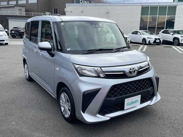 トヨタ ルーミー X 山梨県 2023(令5)年 2.7万km ブライトシルバーM ４WD /禁煙車　/純正ナビ　/ＥＴＣ/電動スライドドア/Ｂｌｕｅｔｏｏｔｈ接続　/フルセグ　/カロッツェリアスピーカー　/衝突軽減装置　/前後ドライブレコーダー　/オートマチックハイビーム　/オートライト