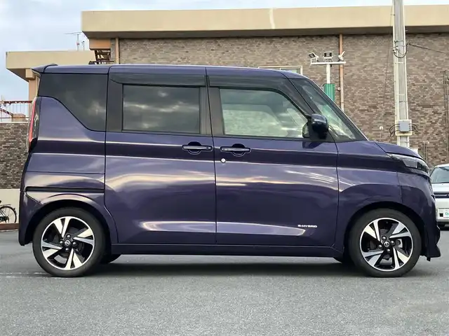 日産 ルークス HWS Gターボ プロパイロットED 静岡県 2020(令2)年 3.1万km アメジストパープル エンジンスタートボタン/パワーステアリング/パワーウィンドウ/アイドリングストップ/スマートキー/スペアキー１本/オートエアコン/クルーズコントロール/ETC/USB入力端子/純正9インチメモリナビ（CD/BT/フルセグ）/ドライブレコーダー前後/ベンチシート/純正フロアマット/両側パワースライドドア/純正アルミホイール/ABS/横滑り防止装置/コーナーセンサー前後/オートライト/LEDライト/W+サイドエアバック/衝突軽減システム/プロパイロット/レーンキープアシスト