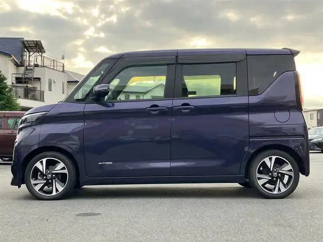 日産 ルークス HWS Gターボ プロパイロットED 静岡県 2020(令2)年 3.1万km アメジストパープル エンジンスタートボタン/パワーステアリング/パワーウィンドウ/アイドリングストップ/スマートキー/スペアキー１本/オートエアコン/クルーズコントロール/ETC/USB入力端子/純正9インチメモリナビ（CD/BT/フルセグ）/ドライブレコーダー前後/ベンチシート/純正フロアマット/両側パワースライドドア/純正アルミホイール/ABS/横滑り防止装置/コーナーセンサー前後/オートライト/LEDライト/W+サイドエアバック/衝突軽減システム/プロパイロット/レーンキープアシスト