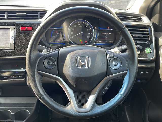 ホンダ グレイス ハイブリッド EX 広島県 2014(平26)年 10.7万km クリスタルブラックパール 禁煙/純正ナビ/バックカメラ/ハーフレザー/シートヒーターD+N/クルーズコントロール/純正アルミ/ETC/スマートキー