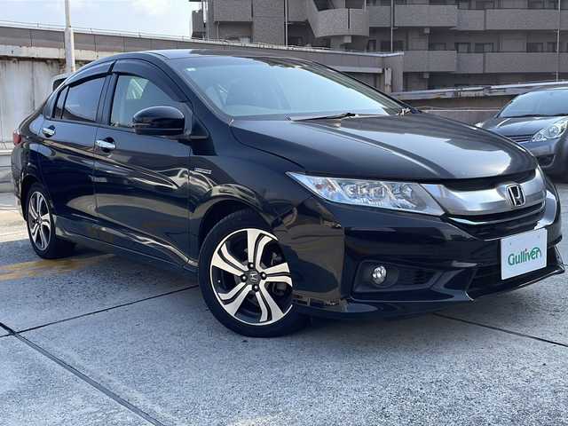 ホンダ グレイス ハイブリッド EX 広島県 2014(平26)年 10.7万km クリスタルブラックパール 禁煙/純正ナビ/バックカメラ/ハーフレザー/シートヒーターD+N/クルーズコントロール/純正アルミ/ETC/スマートキー