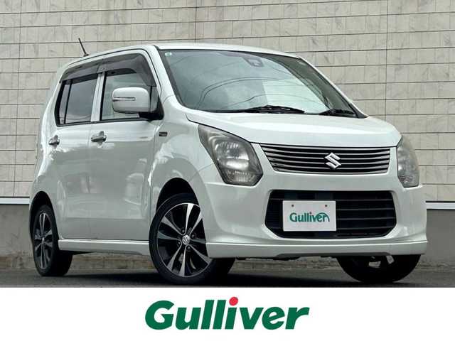 スズキ ワゴンＲ 20周年記念車 山形県 2013(平25)年 7.9万km パールホワイト 純正スマートフォン連携ナビ/USB/AUX/Bluetooth/4WD/禁煙車/衝突軽減ブレーキ/横滑り防止装置/D席シートヒーター/オートライト/ETC車載器/フロアマット/純正アルミホイール15インチ/純正バイザー