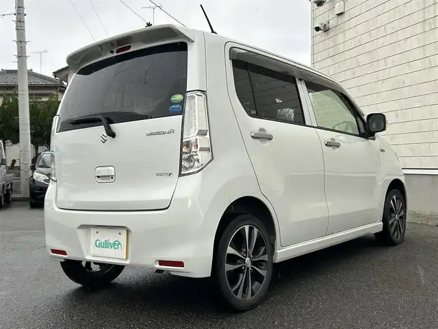 スズキ ワゴンＲ 20周年記念車 山形県 2013(平25)年 7.9万km パールホワイト 純正スマートフォン連携ナビ/USB/AUX/Bluetooth/4WD/禁煙車/衝突軽減ブレーキ/横滑り防止装置/D席シートヒーター/オートライト/ETC車載器/フロアマット/純正アルミホイール15インチ/純正バイザー