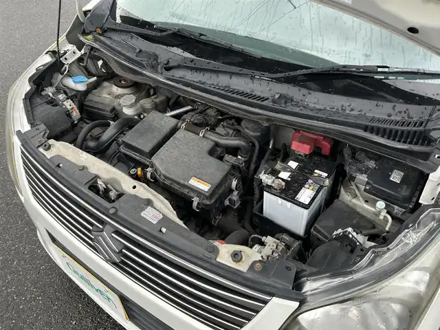 スズキ ワゴンＲ 20周年記念車 山形県 2013(平25)年 7.9万km パールホワイト 純正スマートフォン連携ナビ/USB/AUX/Bluetooth/4WD/禁煙車/衝突軽減ブレーキ/横滑り防止装置/D席シートヒーター/オートライト/ETC車載器/フロアマット/純正アルミホイール15インチ/純正バイザー