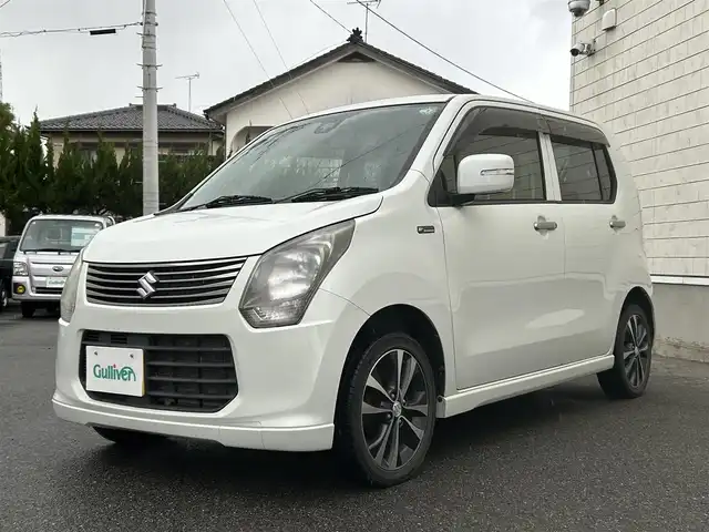 スズキ ワゴンＲ 20周年記念車 山形県 2013(平25)年 7.9万km パールホワイト 純正スマートフォン連携ナビ/USB/AUX/Bluetooth/4WD/禁煙車/衝突軽減ブレーキ/横滑り防止装置/D席シートヒーター/オートライト/ETC車載器/フロアマット/純正アルミホイール15インチ/純正バイザー