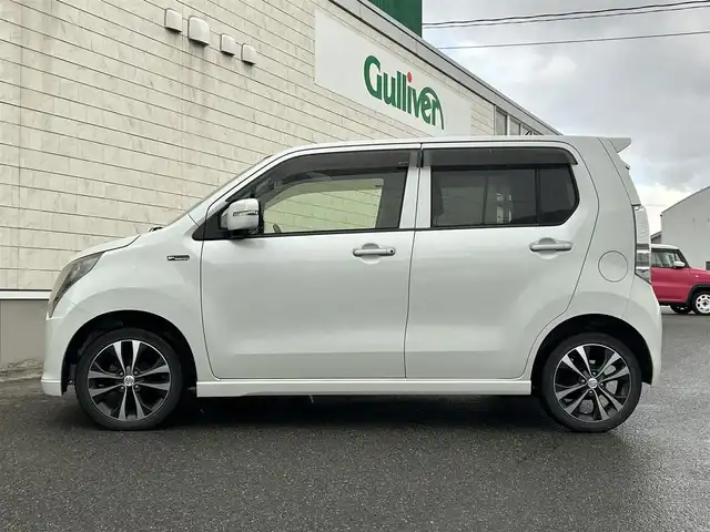 スズキ ワゴンＲ 20周年記念車 山形県 2013(平25)年 7.9万km パールホワイト 純正スマートフォン連携ナビ/USB/AUX/Bluetooth/4WD/禁煙車/衝突軽減ブレーキ/横滑り防止装置/D席シートヒーター/オートライト/ETC車載器/フロアマット/純正アルミホイール15インチ/純正バイザー