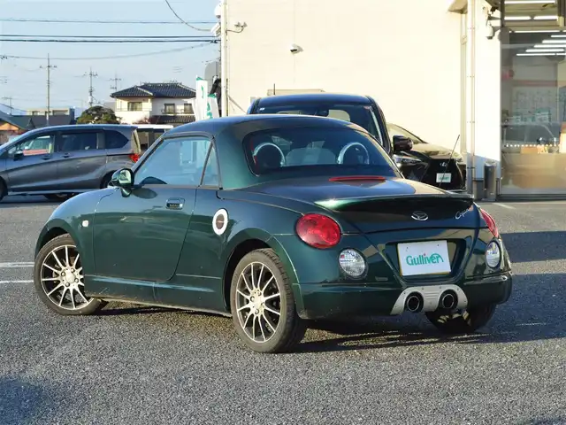 ダイハツ コペン アクティブトップ 栃木県 2004(平16)年 13.8万km ダークグリーンマイカ ディーラー点検記録簿/[H18]/電動開閉ルーフ[アクティブトップ仕様]/シートヒーター[前席]/LEDヘッドライト/フォグランプ/ETC/純正マット/スペアリモコンキー×1/取扱説明書/記録簿/【R4.5.6.7】