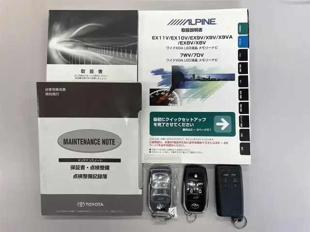 トヨタ アルファードハイブリット G 愛知県 2017(平29)年 8.1万km ラグジュアリーホワイトパールクリスタルシャインガラスフレーク /禁煙車//ALPINE 11インチメモリナビ//フルセグ/CD/DVD/SD/AM//FM/iPod/BT/AUX//H30-R7ディーラー記録簿//ETC//AC100V//アダクティブクルーズコントロール//ウッドコンビステアリング//クリアランスソナー//インテリジェントクリアランスソナー//プリクラッシュセーフティー//ステアリングスイッチ//オートLEDヘッドライト//オートワイパー//フォグランプ//プッシュスタート//サンシェード//純正ドアバイザー/フロアマット//保証書//取扱説明書
