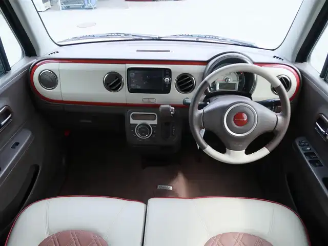 スズキ ラパン ショコラ X 千葉県 2014(平26)年 7.3万km シャンパンピンクPM 純正スマートフォン連携ナビ/バックカメラ /ワンセグテレビ/前後ドライブレコーダー/HIDヘッドライト/アイドリングストップ/純正フロアマット/ドアバイザー/スマートキー×2本/取説/保証書