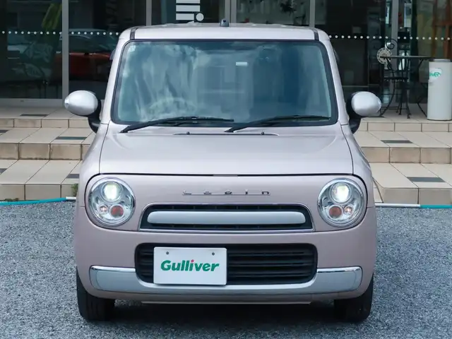 スズキ ラパン ショコラ X 千葉県 2014(平26)年 7.3万km シャンパンピンクPM 純正スマートフォン連携ナビ/バックカメラ /ワンセグテレビ/前後ドライブレコーダー/HIDヘッドライト/アイドリングストップ/純正フロアマット/ドアバイザー/スマートキー×2本/取説/保証書