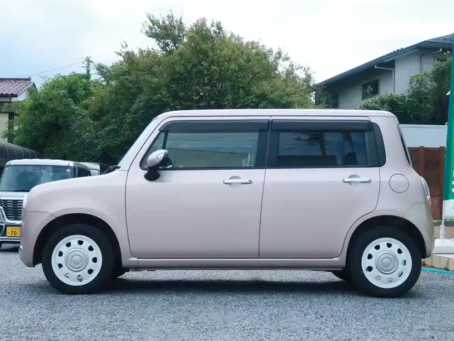 スズキ ラパン ショコラ X 千葉県 2014(平26)年 7.3万km シャンパンピンクPM 純正スマートフォン連携ナビ/バックカメラ /ワンセグテレビ/前後ドライブレコーダー/HIDヘッドライト/アイドリングストップ/純正フロアマット/ドアバイザー/スマートキー×2本/取説/保証書