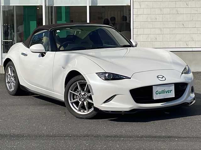 マツダ ロードスター キャラメル・トップ 岩手県 2019(平31)年 3.1万km スノーフレイクホワイトパールマイカ スマートキー/クルーズコントロール/Ｂｏｓｅサウンドシステム/フルセグTV/純正AW/手動可倒式電動リモコン式ドアミラー/ガラス製リアウインドー付ソフトトップ/本革シート/シートヒーター/レーンキープアシスト/盗難防止装置/カーテンエアバック/コーナーセンサー/LEDヘッドライト/ナビSDなし