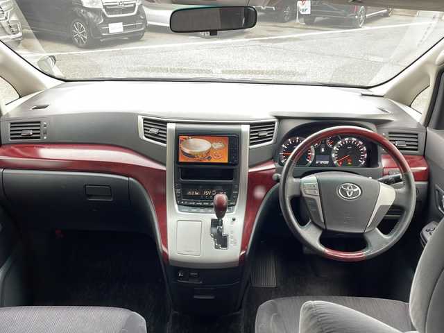 トヨタ ヴェルファイア 2．4Z 新潟県 2009(平21)年 12.5万km ブラック 純正HDDナビ（NHZT-W58）/（AM/FM/CD/DVD）/フルセグTV/フリップダウンモニター/両側パワースライドドア/ETC/バックカメラ/ドアバイザー/社外20インチアルミホイールバックカメラ