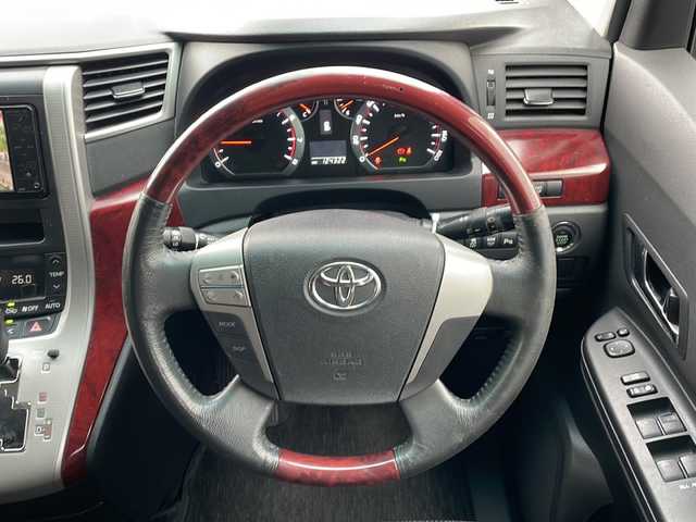 トヨタ ヴェルファイア 2．4Z 新潟県 2009(平21)年 12.5万km ブラック 純正HDDナビ（NHZT-W58）/（AM/FM/CD/DVD）/フルセグTV/フリップダウンモニター/両側パワースライドドア/ETC/バックカメラ/ドアバイザー/社外20インチアルミホイールバックカメラ