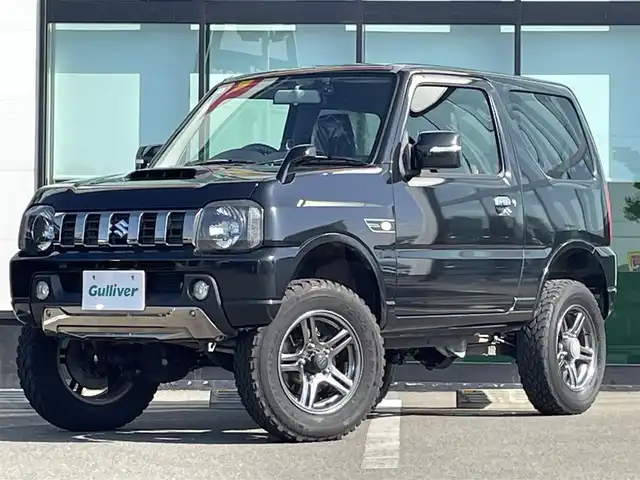 スズキ ジムニー ランドベンチャー 和歌山県 2014(平26)年 5.7万km ブルーイッシュブラックパール3 社外BTオーディオ/USB/AUX/ETC/ドライブレコーダー/ハーフレザーシート/運転席シートヒーター/４WD/ターボ/電格ミラー/エアコン/パワーウィンドウ/パワーステアリング/背面タイヤハードカバー/純正16インチAW/社外LEDヘッドライト/フォグランプ/ヘッドライトレベライザー/リモコンキー/スペアキー（メカニカル）