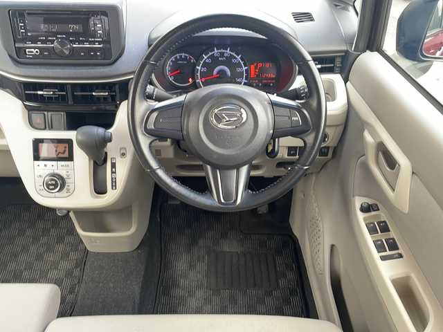 ダイハツ ムーヴ X ターボ SAⅢ 鳥取県 2017(平29)年 11.3万km ファイアークォーツレッドM ワンオーナー/社外１４インチアルミスタッドレス/社外CD USB AUX/ドライブレコーダー/ＥＴＣ/スマートキー/スペアキー/シートヒーター/オートミラー/ライトレベライザー/フロアマット/ドアバイザー/横滑り防止装置/オートライト/新車保証書/取扱説明書/純正アルミノーマルタイヤ付き４本有　