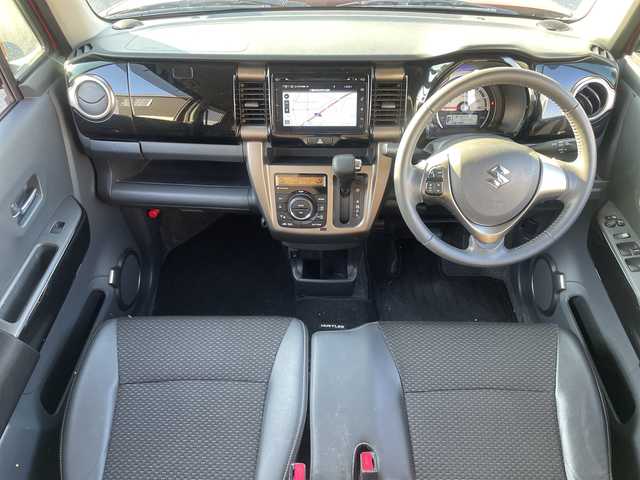 スズキ ハスラー Jスタイル Ⅱ 三重県 2017(平29)年 5.4万km フェニックスレッドパール/ホワイト2トーンルーフ 登録時53253km/メモリナビ/・フルセグ・Bluetooth・CD/DVD。AUX・/衝突軽減ブレーキ/レーンキープアシスト/アラウンドビューモニター/前席シートヒーター/前後ドラレコ/黒ハーフレザーシート/AUTOライト/プッシュスタート/スマートキー/スペアキー