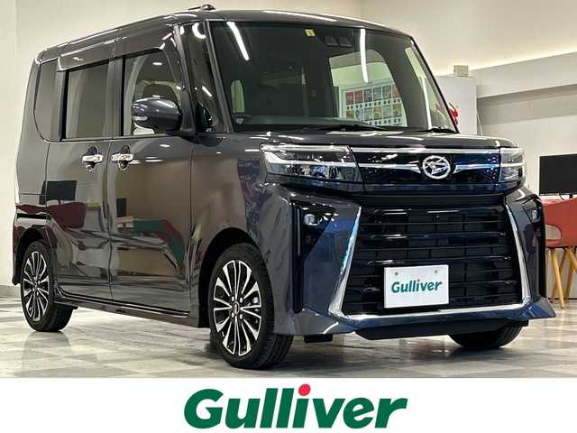 ダイハツ タント カスタム RS 岐阜県 2023(令5)年 1.7万km クロムグレーメタリック 純正ディスプレイオーディオ/プッシュスタート/スマートキー/フォグ/ドアバイザー/アイドリングストップ/Bluetooth/バックモニター/フルセグ/前方ドラレコ/衝突軽減システム/カーテンエアバック/レーンキープアシスト/両側パワースライドドア/純正アルミホイール/LEDヘッドライト/全方位モニター/コーナーセンサー前後