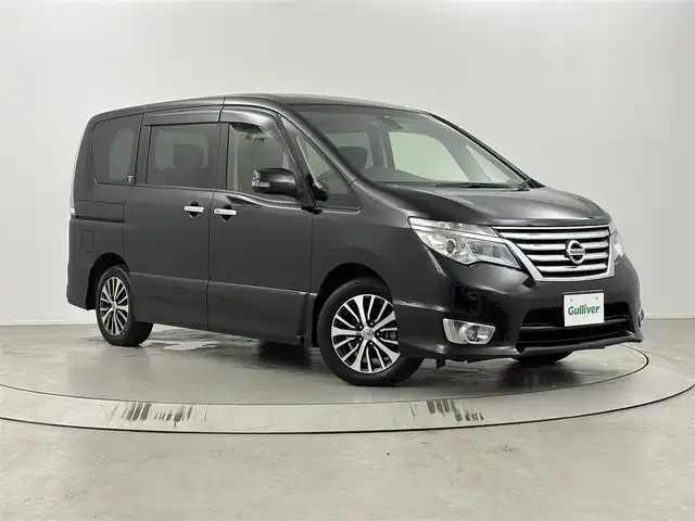 日産 セレナ HWS S HV Vセレ +SeftyⅡ 埼玉県 2015(平27)年 6.6万km ダイヤモンドブラック 純正ナビ(ナビ不良)/ETC/純正フリップダウンモニター/両側パワースライドドア/前方ドライブレコーダー/車線逸脱警報/プリクラッシュセーフティ/クルーズコントロール/プッシュスタート/ステアリングリモコン/ロールサンシェード/ウィンカーミラー/フロントフォグランプ/LEDヘッドライト/純正フロアマット/純正ドアバイザー/純正16インチアルミホイール