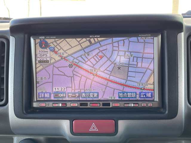 日産 ＮＶ１００クリッパー リオ G 青森県 2018(平30)年 11.8万km ムーンライトバイオレット 4WD・ターボ/ワンオーナー/ハイルーフ/社外HDDナビ・フルセグTV/CD・DVD・Bluetooth・HDD/後席モニター/バックカメラ/両側パワースライドドア/左オートステップ/前方ドライブレコーダー/エマージェンシーブレーキ/運転席シートヒーター/HIDヘッドライト/オートライト/フォグランプ/純正14インチアルミ/プッシュスタート/スマートキー/保証書・取説書