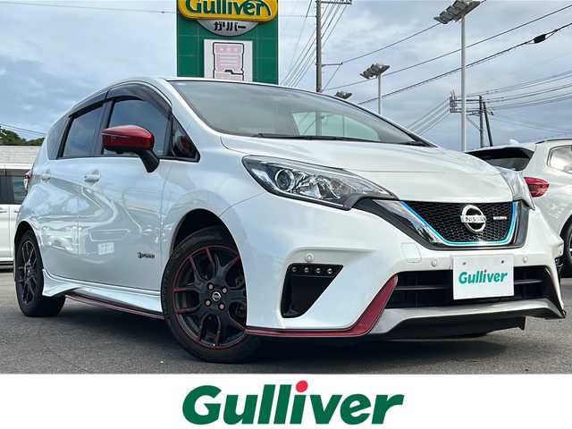 日産 ノート e－パワー ニスモ 山口県 2018(平30)年 7万km ホワイト ワンオーナー　/全方位カメラ　/デジタルインナーミラー/純正７型ナビ　/AM/FM/CD/DVD/AUX/Bluetooth/フルセグTV/前後コーナーセンサー　/ＬＥＤヘッドライト　/レーンキープアシスト　/衝突被害軽減ブレーキ　/オートライト　/純正フロアマット　/ドラレコ　/ＥＴＣ