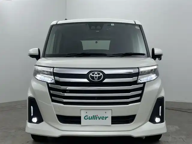 トヨタ ルーミー カスタムG－T 岡山県 2022(令4)年 3.2万km パールホワイトⅢ 純正９インチナビ/【Bluetooth/フルセグTV/CD】/衝突軽減ブレーキシステム/両側電動スライドドア/追従型クルーズコントロール/全方位カメラ/ビルトインＥＴＣ/ＬＥＤヘッドライト/オートハイビーム/LEDフォグランプ/社外ドライブレコーダー（前後）/コーナーセンサー（前後）/踏み間違い防止/オートブレーキホールド/ISOFIX/後席サンシェイド/ステアリングスイッチ/シートリフター/ウインカーミラー/ドアバイザー