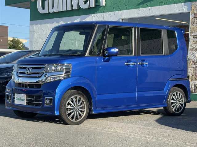 ホンダ Ｎ ＢＯＸ カスタム G ターボSSパッケージ 徳島県 2017(平29)年 7.2万km ブリリアントスポーティブルーメタリック2トーン 純正ナビ/（BT/CD/DVD/フルセグTV）/バックカメラ/ビルトインETC/クルーズコントロール/両側パワースライドドア/キセノンヘッドライト/フォグランプ/オートライト/パドルシフト/革巻きステアリング/ステアリングスイッチ/プッシュスタート/スマートキー/スペアキー1本/純正15インチアルミホイール