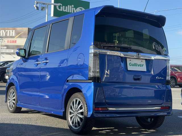 ホンダ Ｎ ＢＯＸ カスタム G ターボSSパッケージ 徳島県 2017(平29)年 7.2万km ブリリアントスポーティブルーメタリック2トーン 純正ナビ/（BT/CD/DVD/フルセグTV）/バックカメラ/ビルトインETC/クルーズコントロール/両側パワースライドドア/キセノンヘッドライト/フォグランプ/オートライト/パドルシフト/革巻きステアリング/ステアリングスイッチ/プッシュスタート/スマートキー/スペアキー1本/純正15インチアルミホイール
