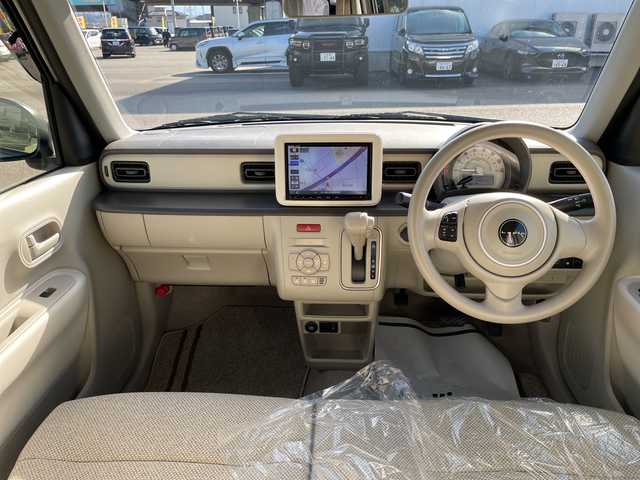 スズキ ラパン L 石川県 2022(令4)年 5.6万km ベージュ 純正８型ナビ　フルセグＴＶ　全方位カメラ　シートヒーター　スマートキー　プッシュスタート　電動ミラー　ベンチシート　スズキセーフティ　クリアランスソナー