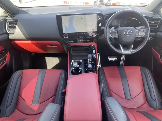 レクサス ＮＸ 350h Fスポーツ 島根県 2023(令5)年 3.1万km マダーレッド メーカーOPナビ(BT/フルセグ/AppleCarPlay)/全方位カメラ/ナビ連動前後ドライブレコーダー/デジタルインナーミラー /トヨタセーフティーセンス/ ・プリクラッシュセーフティー/ ・ブラインドスポットモニター/ ・レーダークルーズコントロール/ ・レーンディパーチャーアラート/ ・先行車発進告知/ ・ロードサインアシスト/ ・オートハイビーム/ ・パーキングサポートブレーキ/三眼LED/前席パワーシート/前席シートヒーター /前席シートベンチレーション/運転席シートメモリー/ステアリングヒーター/ビルトインETC2.0/パドルシフト/純正フロアマット/保証書
