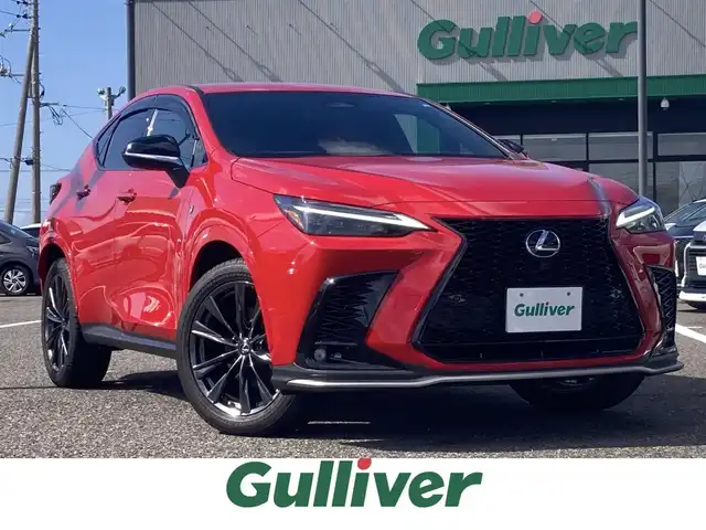 レクサス ＮＸ 350h Fスポーツ 島根県 2023(令5)年 3.1万km マダーレッド メーカーOPナビ(BT/フルセグ/AppleCarPlay)/全方位カメラ/ナビ連動前後ドライブレコーダー/デジタルインナーミラー /トヨタセーフティーセンス/ ・プリクラッシュセーフティー/ ・ブラインドスポットモニター/ ・レーダークルーズコントロール/ ・レーンディパーチャーアラート/ ・先行車発進告知/ ・ロードサインアシスト/ ・オートハイビーム/ ・パーキングサポートブレーキ/三眼LED/前席パワーシート/前席シートヒーター /前席シートベンチレーション/運転席シートメモリー/ステアリングヒーター/ビルトインETC2.0/パドルシフト/純正フロアマット/保証書