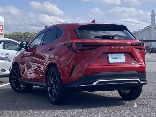 レクサス ＮＸ 350h Fスポーツ 島根県 2023(令5)年 3.1万km マダーレッド メーカーOPナビ(BT/フルセグ/AppleCarPlay)/全方位カメラ/ナビ連動前後ドライブレコーダー/デジタルインナーミラー /トヨタセーフティーセンス/ ・プリクラッシュセーフティー/ ・ブラインドスポットモニター/ ・レーダークルーズコントロール/ ・レーンディパーチャーアラート/ ・先行車発進告知/ ・ロードサインアシスト/ ・オートハイビーム/ ・パーキングサポートブレーキ/三眼LED/前席パワーシート/前席シートヒーター /前席シートベンチレーション/運転席シートメモリー/ステアリングヒーター/ビルトインETC2.0/パドルシフト/純正フロアマット/保証書