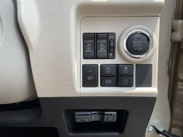 ダイハツ ムーヴ キャンバス G ホワイトアクセント VS SAⅢ 茨城県 2021(令3)年 2.1万km ナチュラルベージュマイカM ワンオーナー/両側パワースライドドア/純正ナビ/(フルセグTV、DVD、CD、SD、ラジオ、BT)/純正ETC/パノラマモニター/バックカメラ/サイドカメラ/純正前方ドラレコ/プッシュスタートボタン/ヒートデアイサー/オートライト/よこすべり防止切り替えスイッチ/アイドリングストップOFFスイッチ/ドアバイザー