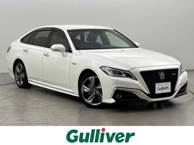 トヨタ クラウン ハイブリッド RS アドバンス 福岡県 2020(令2)年 4.7万km ホワイトパールクリスタルシャイン 純正ナビ／フルセグＴＶ　/全方位カメラ　/ビルトインETC２．０　/前方ドライブレコーダー　/レーダークルコン　/コーナーセンサー　/衝突軽減ブレーキ　/レーンキープ　/アクセル踏み間違い防止　/ブラインドスポットモニター　/パーキングアシスト　/パドルシフト　/ヘッドアップディスプレイ/ハーフレザーシート　/シートヒーター　/ステアリングヒーター　/純正１８インチアルミホイール
