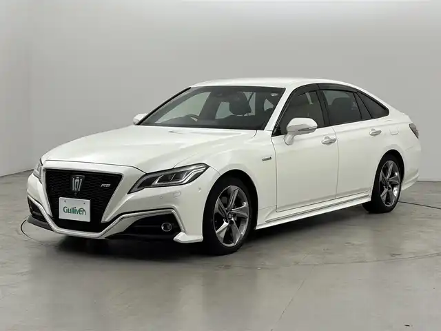トヨタ クラウン ハイブリッド RS アドバンス 福岡県 2020(令2)年 4.7万km ホワイトパールクリスタルシャイン 純正ナビ／フルセグＴＶ　/全方位カメラ　/ビルトインETC２．０　/前方ドライブレコーダー　/レーダークルコン　/コーナーセンサー　/衝突軽減ブレーキ　/レーンキープ　/アクセル踏み間違い防止　/ブラインドスポットモニター　/パーキングアシスト　/パドルシフト　/ヘッドアップディスプレイ/ハーフレザーシート　/シートヒーター　/ステアリングヒーター　/純正１８インチアルミホイール