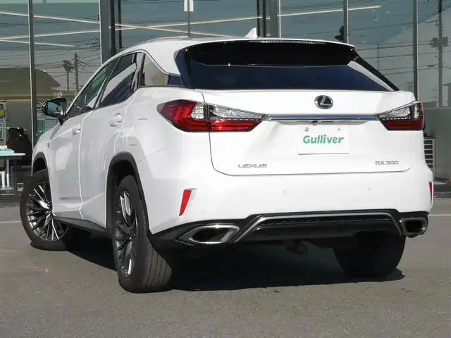 レクサス ＲＸ 300 Fスポーツ 茨城県 2018(平30)年 4.4万km ホワイトノーヴァガラスフレーク 純正ナビ/【AM・FM・DISC・SD・USB・BT・AUX・TV】/サンルーフ/ルーフレール/電動リアゲート/パワーシート/シートメモリ/シートヒーター/エアシート/ステアリングヒーター/パドルシフト/100V電源/レーダークルコン/ETC2.0/全方位カメラ/前後ドラレコ/前後コーナーセンサー/BSM/HUD