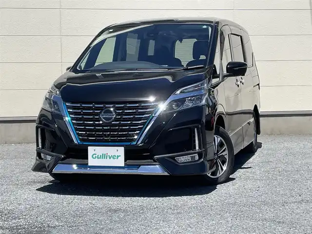 日産 セレナ e－パワー ハイウェイスター V 茨城県 2020(令2)年 7.5万km ダイヤモンドブラック 純正10インチナビ/（BT/CD/DVD)/フルセグTV/全方位カメラ/衝突被害軽減ブレーキ/プロパイロット/ブラインドスポットモニター/オートライト/前後コーナーセンサー/フリップダウンモニター/前方ドラレコ/ビルトインETC/両側パワスラ/ハンズフリーオートスライド/LEDヘッドライト/フォグランプ/純正フロアマット/純正15インチアルミ/ドアバイザー/プッシュスタート