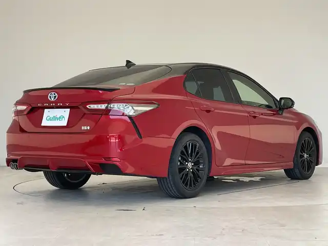 トヨタ カムリ WS ブラックエディション 神奈川県 2020(令2)年 2.2万km アティチュードブラックマイカ/ダークブルーマイカメタリック 2トーン 純正ナビ/フルセグTV/Bluetooth接続/バックモニター/衝突被害軽減ブレーキ/車線逸脱警報機能/ブラインドスポットモニター/レーダークルーズコントロール/ヘッドアップディスプレイ/黒革シート/シートヒーター/電動パワーシート/パドルシフト/純正LEDヘッドライト/純正18インチアルミホイール