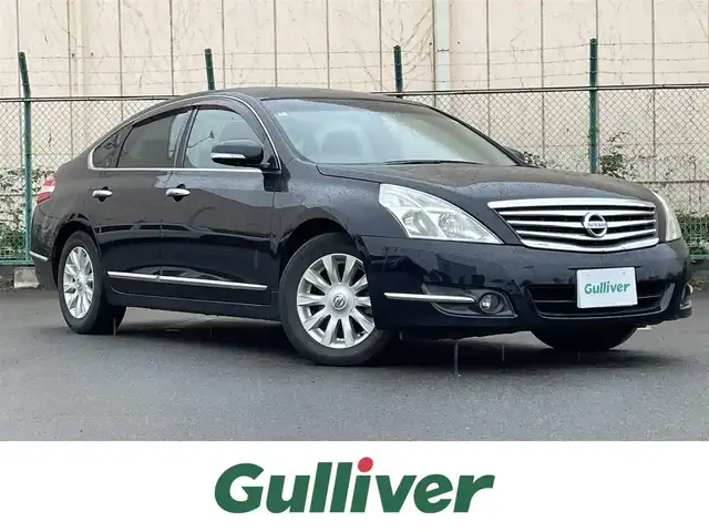 日産 ティアナ 250XL 東京都 2008(平20)年 11.9万km サファイアブラック ワンオーナー/純正ナビ/バックビューモニター/サイドカメラ/ドライブレコーダー/パワーシート/ＥＴＣ/ステアリングスイッチ/純正フロアマット/ドアバイザー/パワーウィンドウ/プッシュスタート/SRSエアバック（運転席/助手席/サイド）
