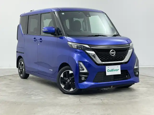 日産 ルークス HWS X プロパイロットED 新潟県 2022(令4)年 5.4万km アトランティックブルー 純正メモリナビ【MJ121D-W】/　フルセグTV/Bluetooth/CD/USB/プロパイロット/レーダークルーズコントロール/衝突被害軽減ブレーキ/レーンキープアシスト/コーナーセンサー/片側パワースライドドア/アラウンドビューモニター/ビルトインETC/アイドリングストップ/LEDヘッドライト/オートライト/禁煙車